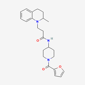 N-[1-(furan-2-carbonyl)piperidin-4-yl]-3-(2-methyl-3,4-dihydro-2H-quinolin-1-yl)propanamide