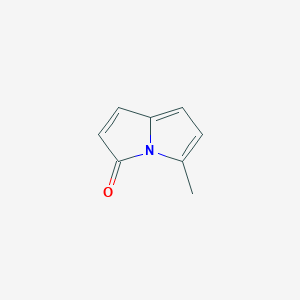 molecular formula C8H7NO B069160 5-Methyl-3H-pyrrolizin-3-one CAS No. 195613-96-8