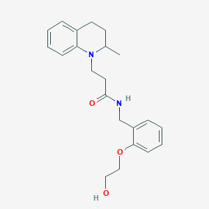 N-[[2-(2-hydroxyethoxy)phenyl]methyl]-3-(2-methyl-3,4-dihydro-2H-quinolin-1-yl)propanamide