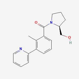 [(2S)-2-(hydroxymethyl)pyrrolidin-1-yl]-(2-methyl-3-pyridin-2-ylphenyl)methanone