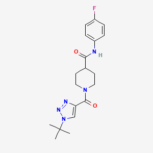 1-(1-tert-butyltriazole-4-carbonyl)-N-(4-fluorophenyl)piperidine-4-carboxamide