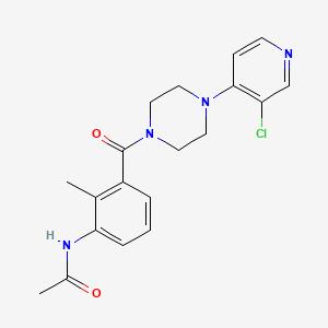 N-[3-[4-(3-chloropyridin-4-yl)piperazine-1-carbonyl]-2-methylphenyl]acetamide