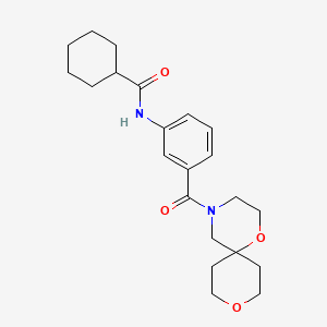 N-[3-(1,9-dioxa-4-azaspiro[5.5]undecane-4-carbonyl)phenyl]cyclohexanecarboxamide