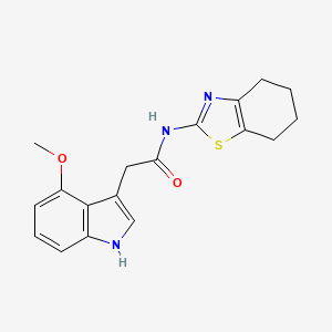 2-(4-methoxy-1H-indol-3-yl)-N-(4,5,6,7-tetrahydro-1,3-benzothiazol-2-yl)acetamide