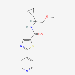 N-(1-cyclopropyl-2-methoxyethyl)-2-pyridin-4-yl-1,3-thiazole-5-carboxamide