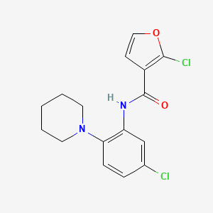 2-chloro-N-(5-chloro-2-piperidin-1-ylphenyl)furan-3-carboxamide