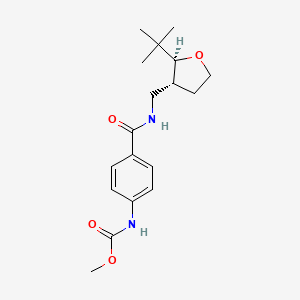 methyl N-[4-[[(2S,3R)-2-tert-butyloxolan-3-yl]methylcarbamoyl]phenyl]carbamate