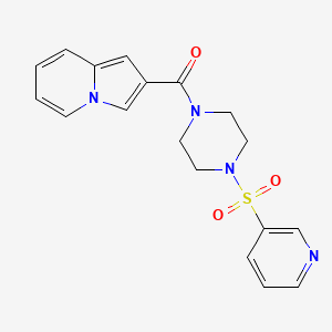 molecular formula C18H18N4O3S B6916067 Indolizin-2-yl-(4-pyridin-3-ylsulfonylpiperazin-1-yl)methanone 