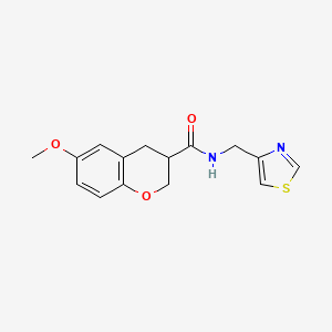 6-methoxy-N-(1,3-thiazol-4-ylmethyl)-3,4-dihydro-2H-chromene-3-carboxamide