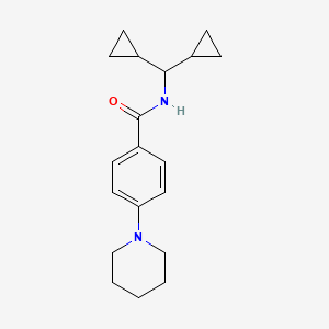 N-(dicyclopropylmethyl)-4-piperidin-1-ylbenzamide