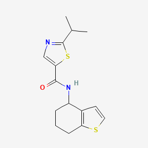 2-propan-2-yl-N-(4,5,6,7-tetrahydro-1-benzothiophen-4-yl)-1,3-thiazole-5-carboxamide