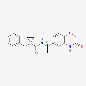 1-benzyl-N-[1-(3-oxo-4H-1,4-benzoxazin-6-yl)ethyl]cyclopropane-1-carboxamide