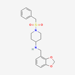 N-(1,3-benzodioxol-4-ylmethyl)-1-benzylsulfonylpiperidin-4-amine