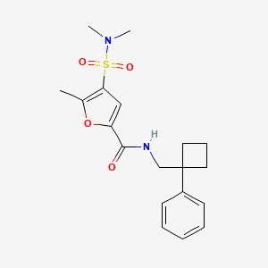 4-(dimethylsulfamoyl)-5-methyl-N-[(1-phenylcyclobutyl)methyl]furan-2-carboxamide