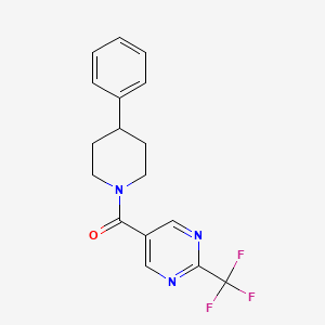 (4-Phenylpiperidin-1-yl)-[2-(trifluoromethyl)pyrimidin-5-yl]methanone