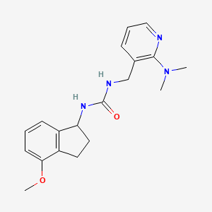 1-[[2-(dimethylamino)pyridin-3-yl]methyl]-3-(4-methoxy-2,3-dihydro-1H-inden-1-yl)urea