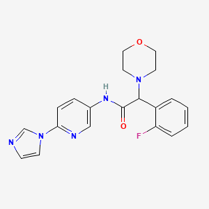 2-(2-fluorophenyl)-N-(6-imidazol-1-ylpyridin-3-yl)-2-morpholin-4-ylacetamide