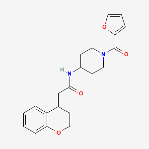 2-(3,4-dihydro-2H-chromen-4-yl)-N-[1-(furan-2-carbonyl)piperidin-4-yl]acetamide