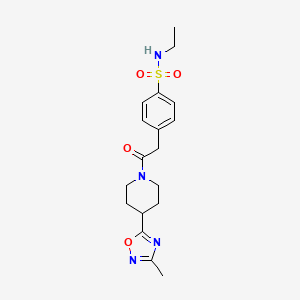 N-ethyl-4-[2-[4-(3-methyl-1,2,4-oxadiazol-5-yl)piperidin-1-yl]-2-oxoethyl]benzenesulfonamide