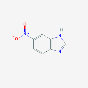 molecular formula C9H9N3O2 B069176 4,7-Dimethyl-5-nitro-1H-benzo[d]imidazole CAS No. 170918-29-3