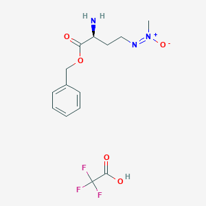 molecular formula C14H18F3N3O5 B069177 Azoxybacilin phenylmethyl ester CAS No. 161337-88-8