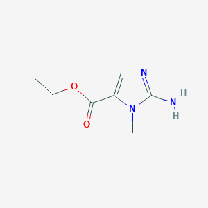 molecular formula C7H11N3O2 B069197 ethyl 2-amino-1-methyl-1H-imidazole-5-carboxylate CAS No. 177760-04-2