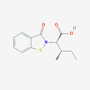 molecular formula C13H15NO3S B069218 (2S,3S)-3-methyl-2-(3-oxo-1,2-benzothiazol-2-yl)pentanoic acid CAS No. 177785-47-6