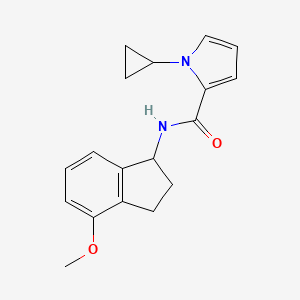 1-cyclopropyl-N-(4-methoxy-2,3-dihydro-1H-inden-1-yl)pyrrole-2-carboxamide