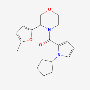 (1-Cyclopentylpyrrol-2-yl)-[3-(5-methylfuran-2-yl)morpholin-4-yl]methanone