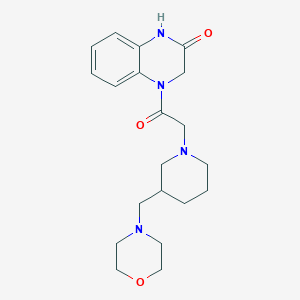 4-[2-[3-(Morpholin-4-ylmethyl)piperidin-1-yl]acetyl]-1,3-dihydroquinoxalin-2-one