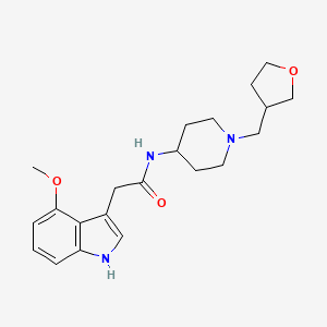 2-(4-methoxy-1H-indol-3-yl)-N-[1-(oxolan-3-ylmethyl)piperidin-4-yl]acetamide