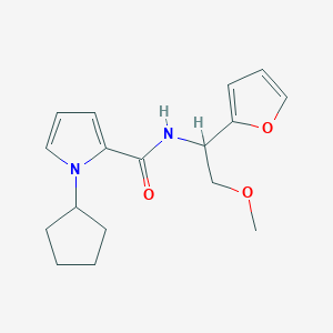 1-cyclopentyl-N-[1-(furan-2-yl)-2-methoxyethyl]pyrrole-2-carboxamide