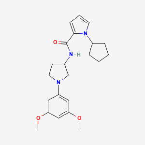 1-cyclopentyl-N-[1-(3,5-dimethoxyphenyl)pyrrolidin-3-yl]pyrrole-2-carboxamide