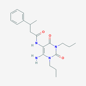 molecular formula C20H28N4O3 B069228 N-(4-amino-2,6-dioxo-1,3-dipropylpyrimidin-5-yl)-3-phenylbutanamide CAS No. 160919-44-8