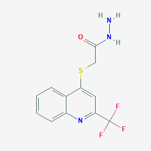 molecular formula C12H10F3N3OS B069248 2-((2-(Trifluorometil)quinolin-4-YL)tio)acetohidrazida CAS No. 175203-43-7