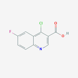 molecular formula C10H5ClFNO2 B069250 4-氯-6-氟喹啉-3-羧酸 CAS No. 179024-67-0