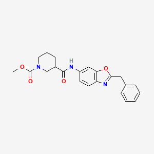 molecular formula C22H23N3O4 B6927004 Methyl 3-[(2-benzyl-1,3-benzoxazol-6-yl)carbamoyl]piperidine-1-carboxylate 