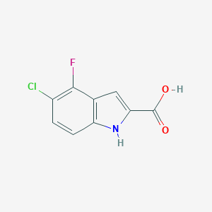 molecular formula C9H5ClFNO2 B069273 5-氯-4-氟-1H-吲哚-2-羧酸 CAS No. 186446-26-4