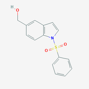 molecular formula C15H13NO3S B069280 [1-(苯磺酰基)吲哚-5-基]甲醇 CAS No. 182187-39-9