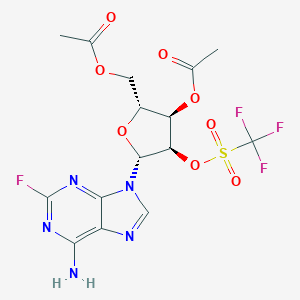 B069283 ((2R,3R,4R,5R)-3-Acetoxy-5-(6-amino-2-fluoro-9H-purin-9-yl)-4-(((trifluoromethyl)sulfonyl)oxy)tetrahydrofuran-2-yl)methyl acetate CAS No. 161109-76-8