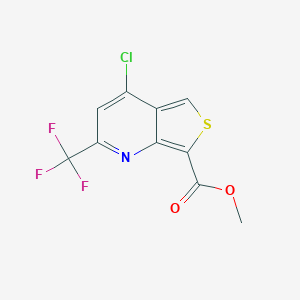 molecular formula C10H5ClF3NO2S B069300 4-氯-2-(三氟甲基)噻吩并[3,4-b]吡啶-7-甲酸甲酯 CAS No. 175203-40-4