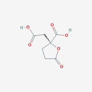 molecular formula C7H8O6 B069309 (R)-2-(Carboxymethyl)-5-oxotetrahydrofuran-2-carboxylic acid CAS No. 173934-26-4