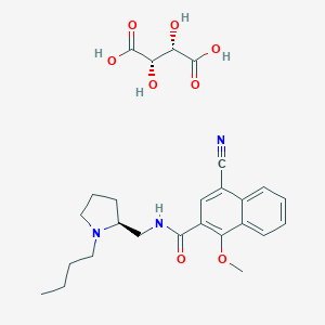 molecular formula C26H33N3O8 B069335 (S)-萘法多肽酒石酸盐 CAS No. 173429-65-7