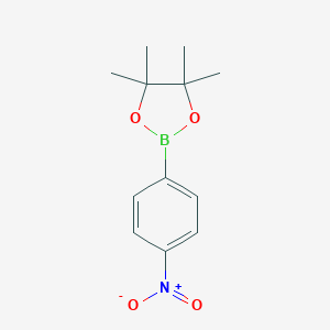molecular formula C12H16BNO4 B069340 4,4,5,5-四甲基-2-(4-硝基苯基)-1,3,2-二氧杂硼环丁烷 CAS No. 171364-83-3