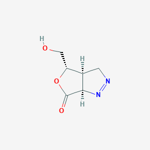 B069359 (3aS,4S,6aR)-4-(Hydroxymethyl)-3,3a,4,6a-tetrahydro-6H-furo[3,4-c]pyrazol-6-one CAS No. 176749-50-1