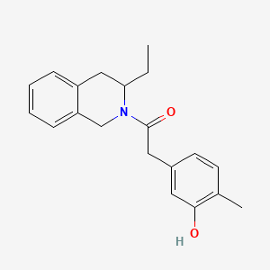 1-(3-ethyl-3,4-dihydro-1H-isoquinolin-2-yl)-2-(3-hydroxy-4-methylphenyl)ethanone