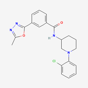 N-[1-(2-chlorophenyl)piperidin-3-yl]-3-(5-methyl-1,3,4-oxadiazol-2-yl)benzamide