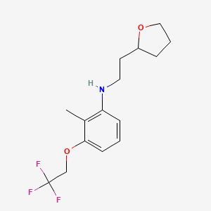 2-methyl-N-[2-(oxolan-2-yl)ethyl]-3-(2,2,2-trifluoroethoxy)aniline