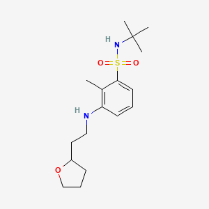 N-tert-butyl-2-methyl-3-[2-(oxolan-2-yl)ethylamino]benzenesulfonamide