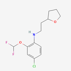 4-chloro-2-(difluoromethoxy)-N-[2-(oxolan-2-yl)ethyl]aniline